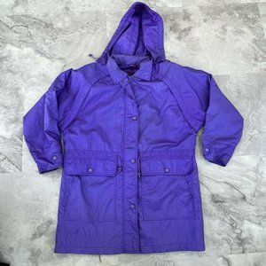 Vintage Pacific Trail Womens‎ Nylon Hooded Windbreaker Jacket Size Medium M